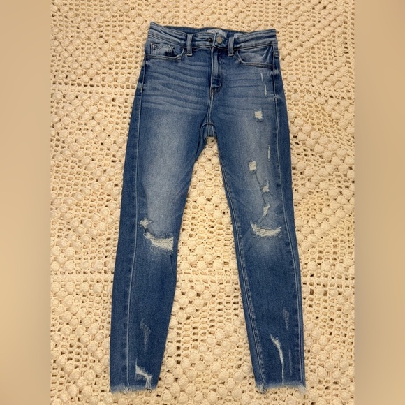 Distressed Blue Women's Jeans - Picture 1 of 11